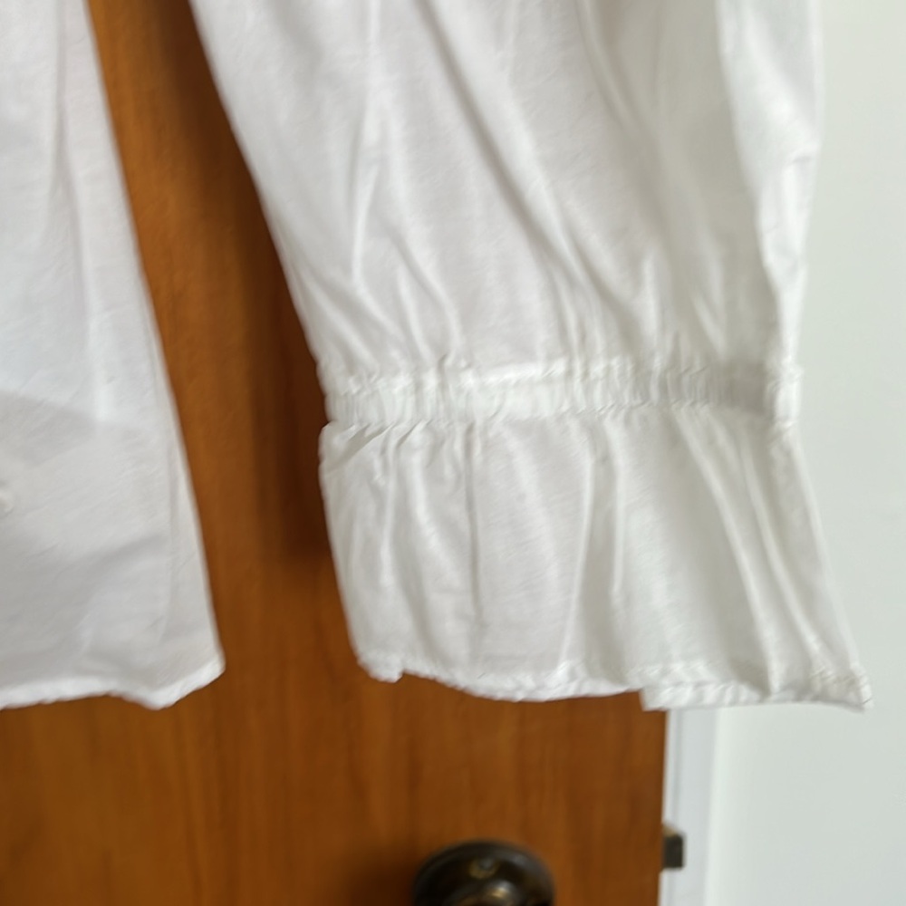 White Ruffled Women's Top - Picture 2 of 4